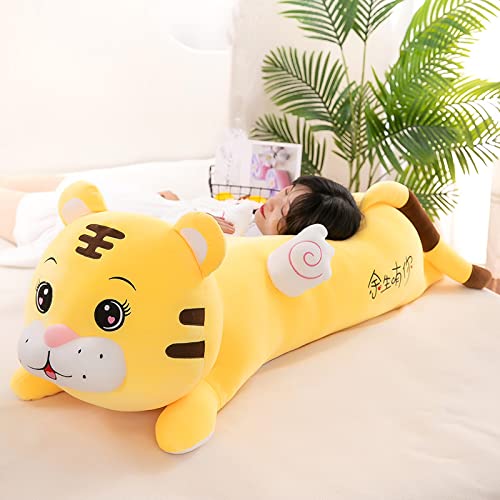 Lulihhhh 90-120 cm Creativo Lindo Tigre Almohada de Peluche de Juguete Lindo pequeño Tigre a Rayas muñeca Suave muñeca Linda muñeca Regalo de los niños Tigre acostado 120 cm