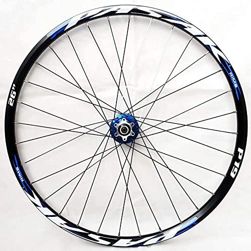 L&WB Montaña Bike Wheelset 26/27.5/29 Pulgada MTB Wheelset de la aleación de Aluminio de Doble Pared de Doble Pared de la Bicicleta de la bija del Disco de la Bicicleta de la Bicicleta,Blanco,26in