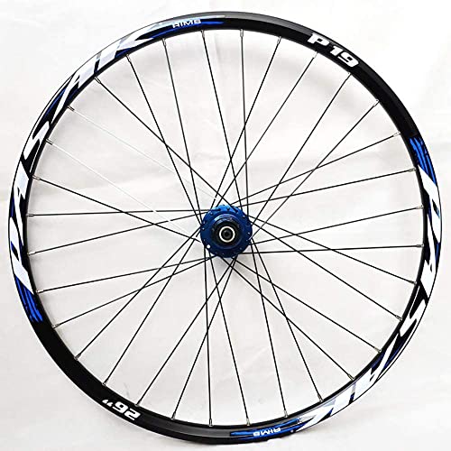 L&WB Montaña Bike Wheelset 26/27.5/29 Pulgada MTB Wheelset de la aleación de Aluminio de Doble Pared de Doble Pared de la Bicicleta de la bija del Disco de la Bicicleta de la Bicicleta,Blanco,26in