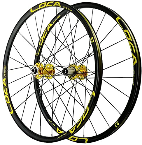 L&WB MTB Láminas De Bicicleta 26 27.5"MTB Wheelset Disc Rim Freno Freno Wheelset con Bicicleta De Liberación Rápida Frontal Y Trasera Rueda De Freno Rueda De Freno Sellado Hub Medidor,26in