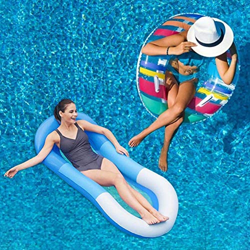 LXDDP Natación Inflable Aqua Tumbona Flotador Piscina Hamaca Agua Piscina Reclinable Flotante Playa Hamaca Agua Inflable Cama Flotante Tumbona Silla Playa Piscina Flotante Flotador Playa para Adultos