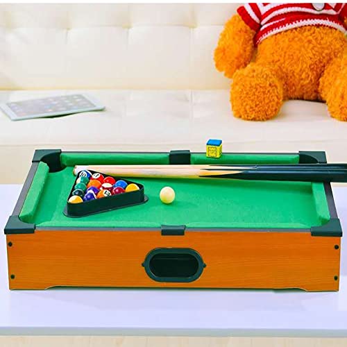 LXHONG Colchoneta Gimnasia Mesa De Billar, Durable Estable Mesa De Billar Portátil Juego De Billar De Mesa Mini Traje De Billar for Niños Adulto Juegos Familiares (Color : Madera)