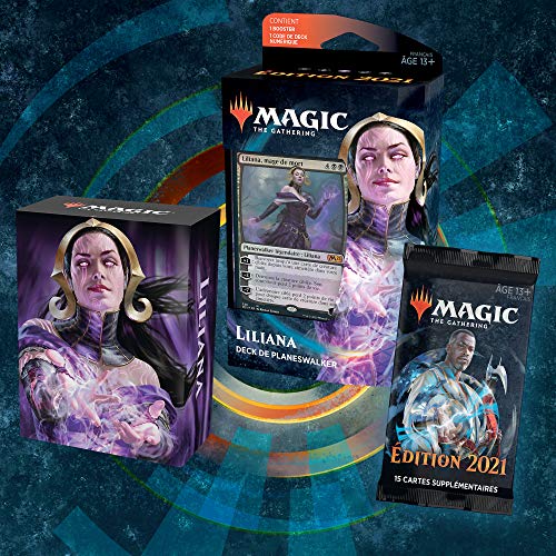 Magic The Gathering- Deck de Planeswalker Liliana, Muerte, Edición Básica 2021 (Wizards of The Coast C76571010)