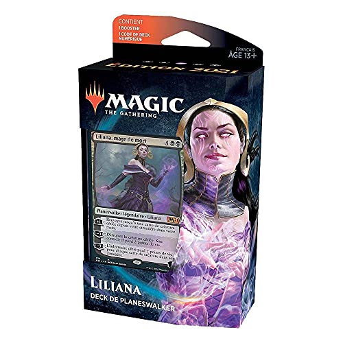 Magic The Gathering- Deck de Planeswalker Liliana, Muerte, Edición Básica 2021 (Wizards of The Coast C76571010)