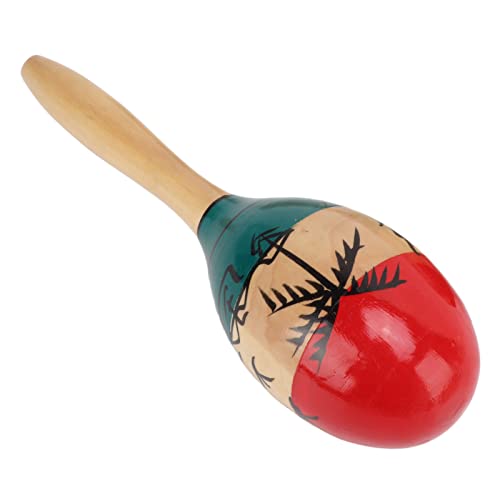 Maracas, Sonajero Shaker Sonido Claro Diseño Ergonómico Capacidad de Ejercicio de Madera Pintura de Escena Junto Al Mar para Niños Educación Temprana