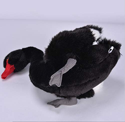 Maria-UK - Peluche de animales de imitación de cisne blanco y negro (color: 2)