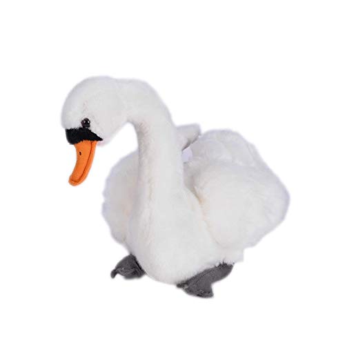 Maria-UK - Peluche de animales de imitación de cisne blanco y negro (color: 2)