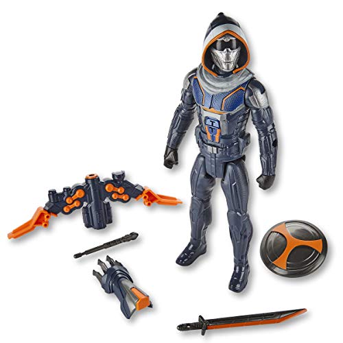 Marvel Black Widow Titan Hero Series Blast Gear Taskmaster - Figura de acción de 30 cm, con Lanzador y proyectiles, a Partir de 4 años