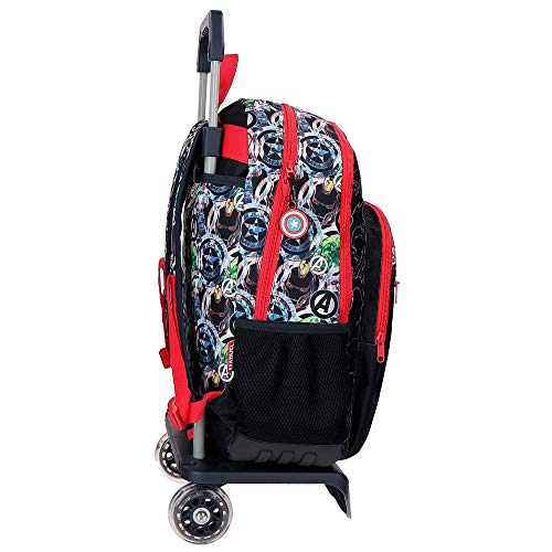 Marvel Los Vengadores Avengers Armour Up Mochila Doble Compartimento con Carro Azul 33x44x13,5 cms Poliéster 19.6L