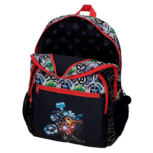 Marvel Los Vengadores Avengers Armour Up Mochila Doble Compartimento con Carro Azul 33x44x13,5 cms Poliéster 19.6L