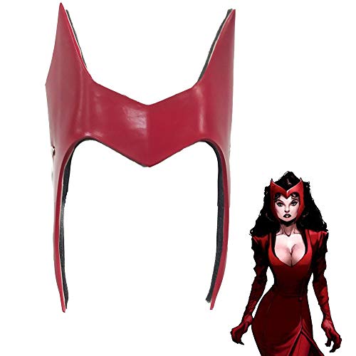 Máscara de látex de bruja escarlata Wanda Maximoff casco de cosplay accesorios de fiesta de Halloween disfraz de mascarada