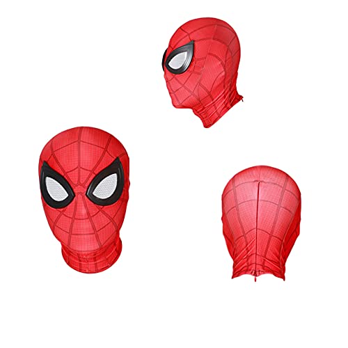 Máscaras 3D de Spiderman Spider Man Disfraces de Cosplay Lycra Head Covering Superhéroe Juego de Roles Accesorios Halloween Performance Headgear,Adult-Spiderman K