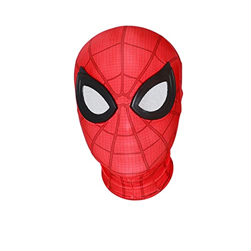 Máscaras 3D de Spiderman Spider Man Disfraces de Cosplay Lycra Head Covering Superhéroe Juego de Roles Accesorios Halloween Performance Headgear,Adult-Spiderman K