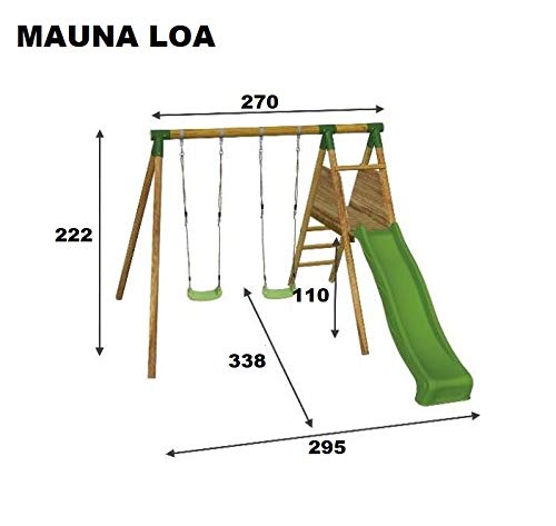 MASGAMES Parque Infantil con Columpio y tobogán Mauna Loa