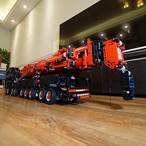 MASSAGERS Technic Liebherr LTM 11200 Crane Model 7692 Pieces 2.4G Bluetooth Phone Control Dual RC con 8 Motores Mammoth Giant Crane Model Compatible con Lego