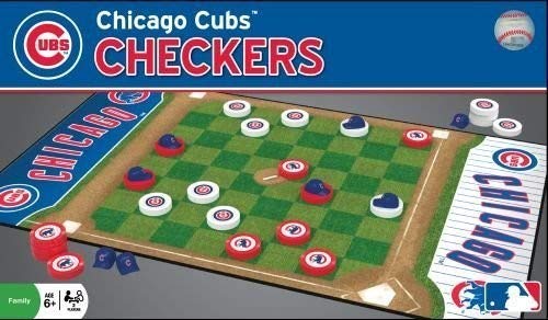 MasterPieces Obras maestras MLB Damas Junta Juego - MASBBCHICCH, Puzzle Co MLB Chicago Cubs Tablero, Gris