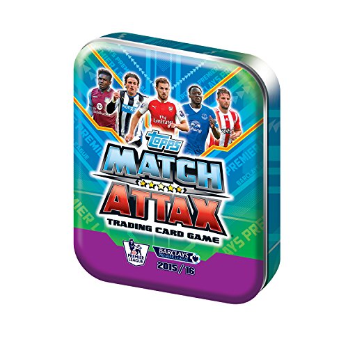 Match Attax EPL 15/16 Cartas coleccionables con cajita de Metal (podrían no Estar en español)