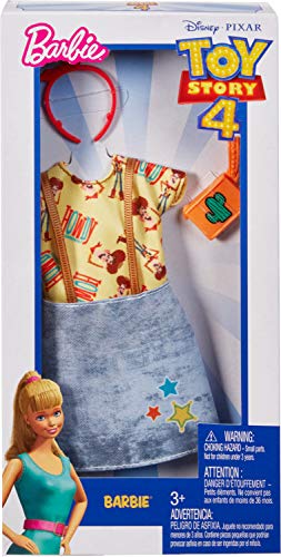 Mattel Barbie - vestidito Toy Story 4, Modelo Woody