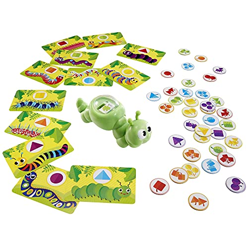 Mattel Games Wormy Roller Juego de Mesa para niños +3 años, Incluye Cartas y Gusano de Juguete (Mattel GYJ81)