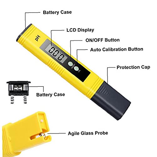 Medidor de pruebas de calidad del agua, medidor de pH y TDS para agua potable, acuarios, peces de peces