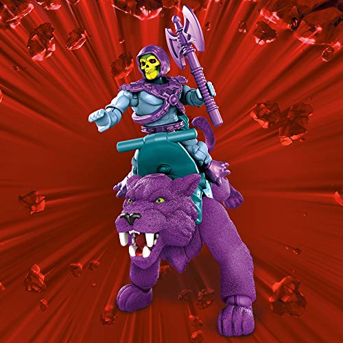 Mega Construx Másters del Universo Figuras articuladas de Skeletor y Panthor, bloques de construcción de juguete para niños (Mattel GVY17)