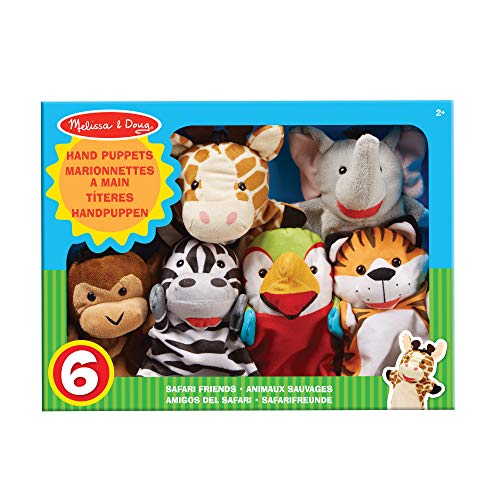 Melissa & Doug 19118 Safari - Juego de Marionetas (6 Unidades), Multicolor