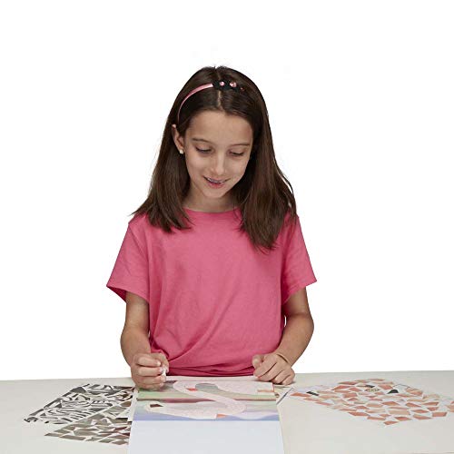 Melissa & Doug - Cuaderno de pegatinas de mosaicos de animales de safari (12 escenas de colores para completar con más de 850 pegatinas)