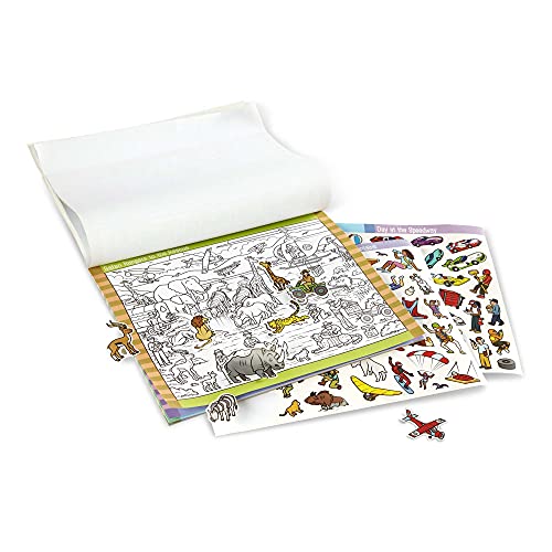 Melissa & Doug | Pack de 3 | Cuadernos de Pegatinas Busca y Encuentra - Por la Ciudad, Aventuras y Animales