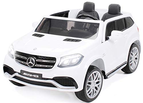 Mercedes GLS63 12V - Blanco, 4 Motores - Control Parental