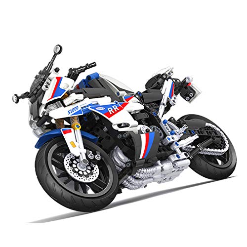 MERK Technic - Kit de modelo de moto para BMW S1000RR, 819 piezas de carreras de motocicleta para niños y adultos, compatible con LEGO Technic