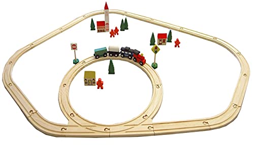 messefix Juego de Tren de Madera para niños de 4 m