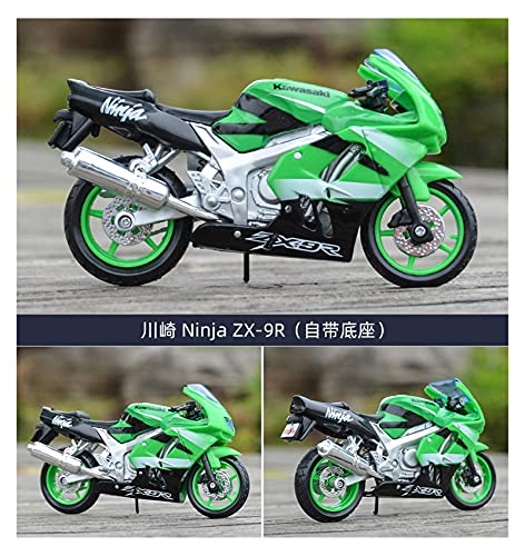 MHDTN El Maquetas Coche Motocross Fantastico 1:18 para Kawasaki H2 R Ninja ZX-10R 14R 9R Z1000 Simulación De Motocicleta De Fundición A Presión Expresión De Amor (Color : 10)