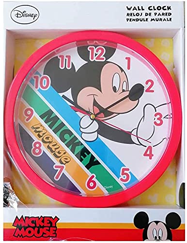 Mickey Mouse - Reloj de pared infantil (25 cm), diseño de Peppa Pig