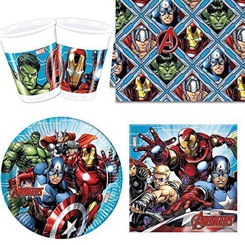 Mighty Avengers Partyware Set for 8 people Juego de vajilla para 8 personas, multicolor (Procos 17172)