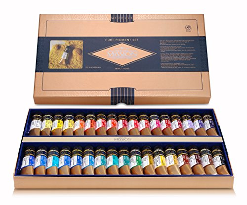 Mijello Mission Gold Class Watercolour Set (Pure Pigment, 34 Colores - 15 ml)