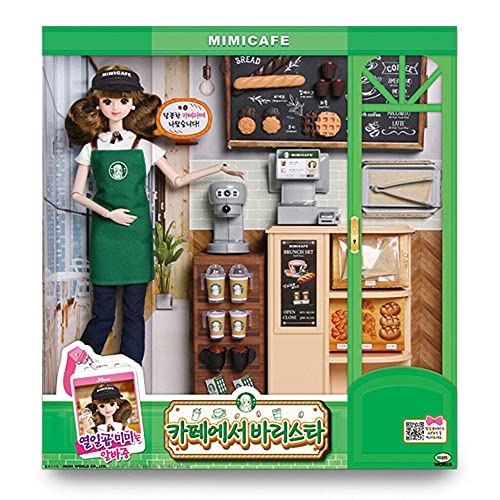 MIMI WORLD Diecisiete MIMI BARISTA Juego de Coordinación de Muñeca de Trabajo a Tiempo Parcial