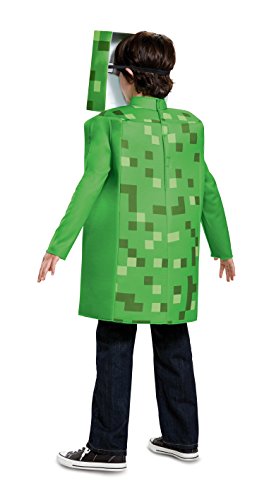 Minecraft Creeper DISK65642K Disfraz clásico de Mojang, para niños, verde, mediano