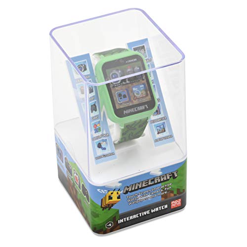 Minecraft- Reloj Interactivo, Color Forro Polar Verde con Licencia Oficial de Star Wars Silent One Crew, Talla única (Accutime Watch Corp. MIN4045)