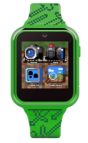 Minecraft- Reloj Interactivo, Color Forro Polar Verde con Licencia Oficial de Star Wars Silent One Crew, Talla única (Accutime Watch Corp. MIN4045)