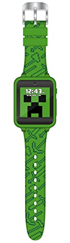 Minecraft- Reloj Interactivo, Color Forro Polar Verde con Licencia Oficial de Star Wars Silent One Crew, Talla única (Accutime Watch Corp. MIN4045)