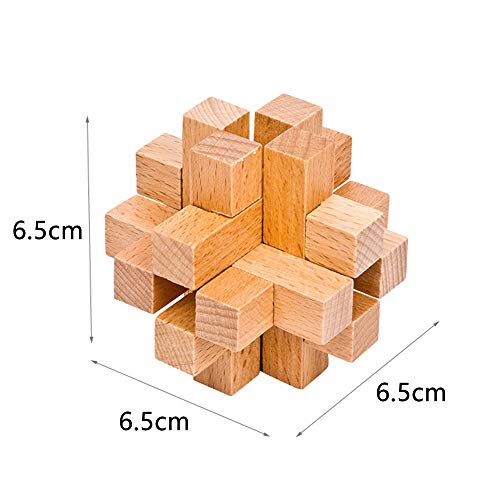 MINGZE Puzzle Madera 3D, Juegos de Ingenio IQ Juguete Educativos, Juego Logica de para Adultos, Juguete para el hogar Oficina decoración ecológica Regalo (Tic TAC Toe)