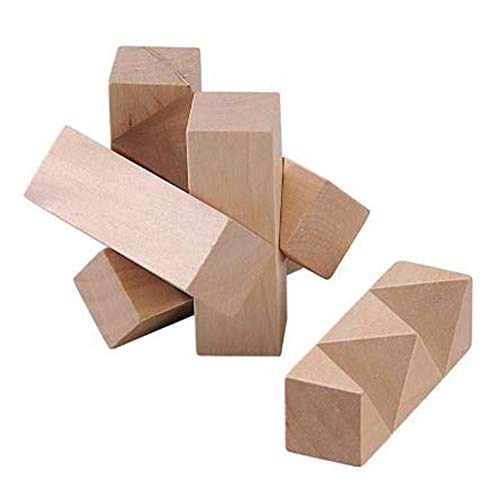 MINGZE Puzzle Madera 3D para niños, Juegos de Ingenio IQ Juguete Educativos, Juego Logica de para Niños y Adultos, Juguete para el hogar Oficina decoración ecológica Regalo (Multicolor)