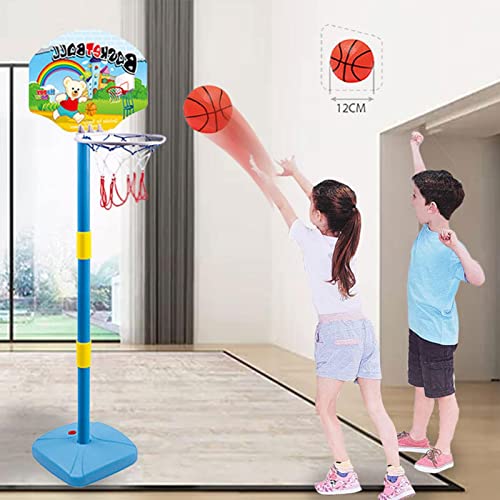 Mini aro de baloncesto, aro de baloncesto para niños pequeños, juguetes de baloncesto, aro de baloncesto portátil con bomba y soporte de altura ajustable, juguetes educativos para niños de 4 años