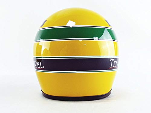 Mini Helmet AS-HS-1993 - Coche de Miniatura de colección, Color Amarillo, Verde y Azul