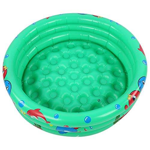 Mini Piscina para niños, Forma Redonda, Duradera, Interesante, Segura, Inflable, pequeña Piscina con Bomba para bebé, para casa de Mascotas, para Piscina de Bolas o Caja de Arena(Green 150cm)