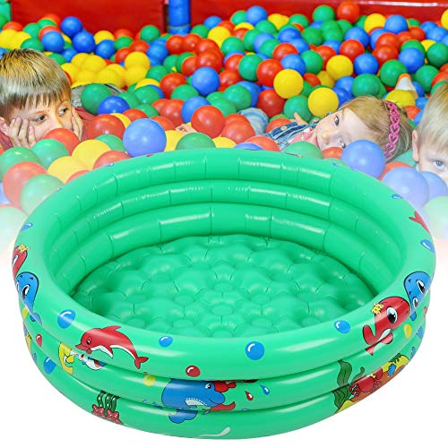 Mini Piscina para niños, Forma Redonda, Duradera, Interesante, Segura, Inflable, pequeña Piscina con Bomba para bebé, para casa de Mascotas, para Piscina de Bolas o Caja de Arena(Green 150cm)