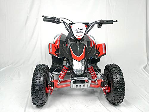 Mini quad ELECTRICO con motor brushless de 800W y bateria de 36V 12AH -EATV20 ECO-PANTERA. / Mini quad para niños de 5 a 12 años/miniquad infantil (ROJO)