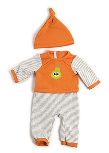 Miniland Pijama Frio Naranja Rayas Vestido para muñecos de 40cm, Color, 38-40 Cm 31552