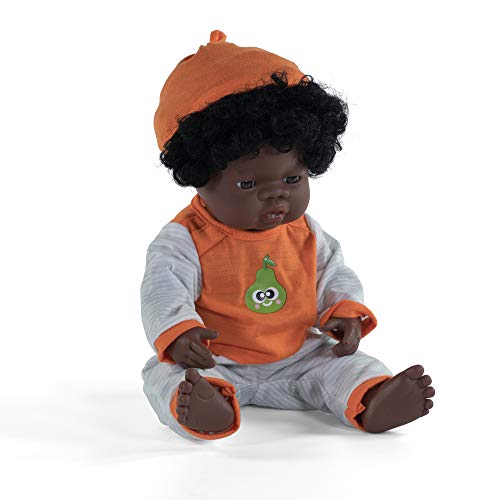 Miniland Pijama Frio Naranja Rayas Vestido para muñecos de 40cm, Color, 38-40 Cm 31552