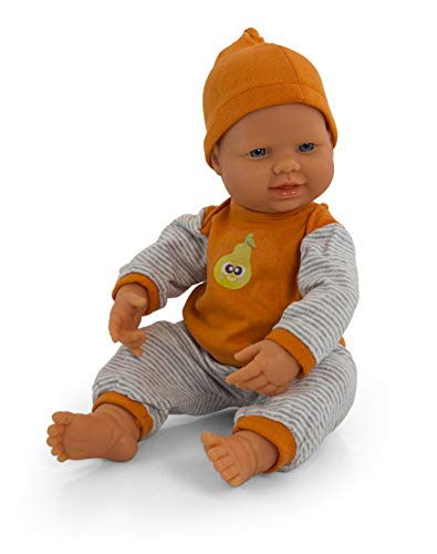 Miniland Pijama Frio Naranja Rayas Vestido para muñecos de 40cm, Color, 38-40 Cm 31552